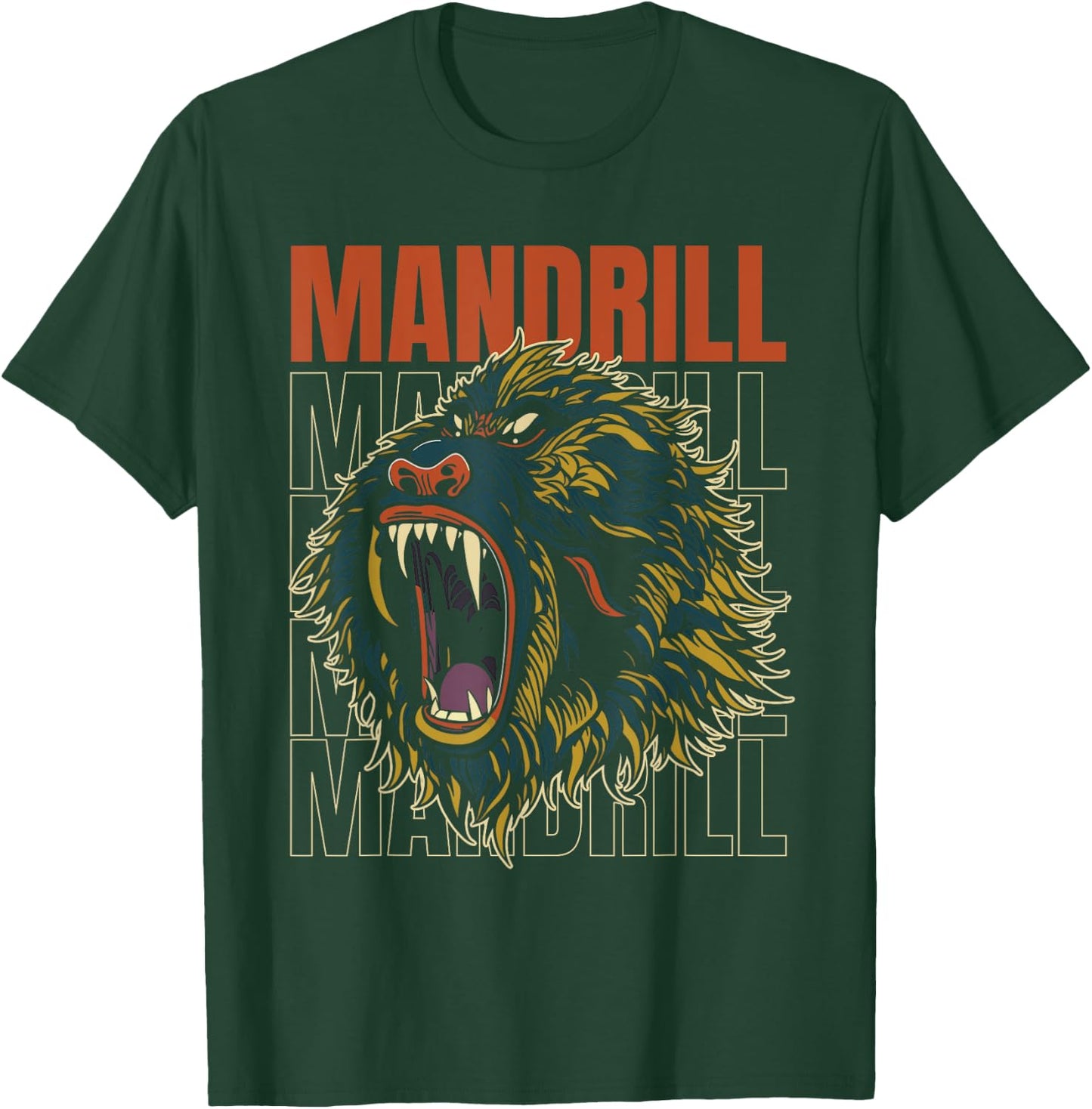 Retro Mandrill T-Shirt - T-Shirt | Forest