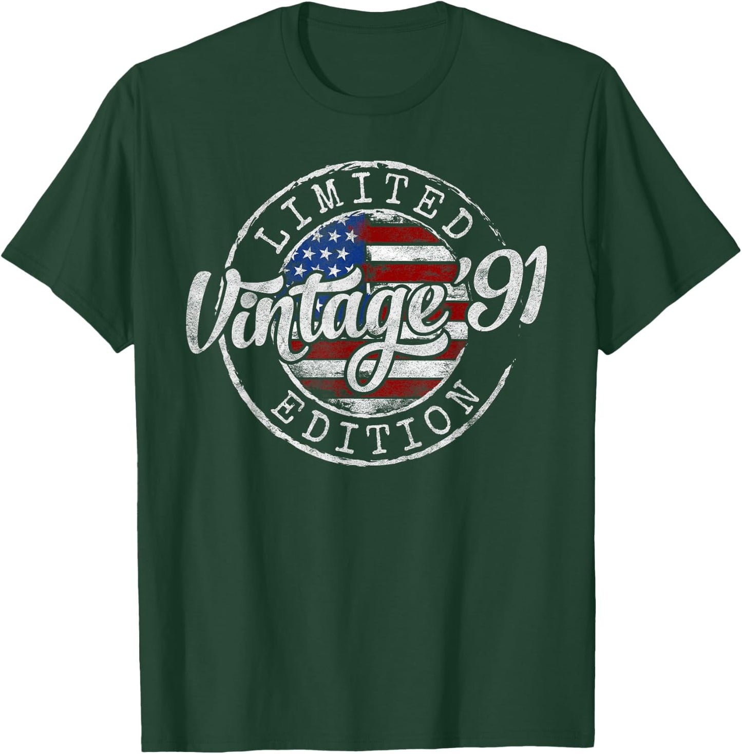 Vintage 1991 34th Birthday Gifts Women 34 Year Old T-Shirt - T-Shirt | Forest