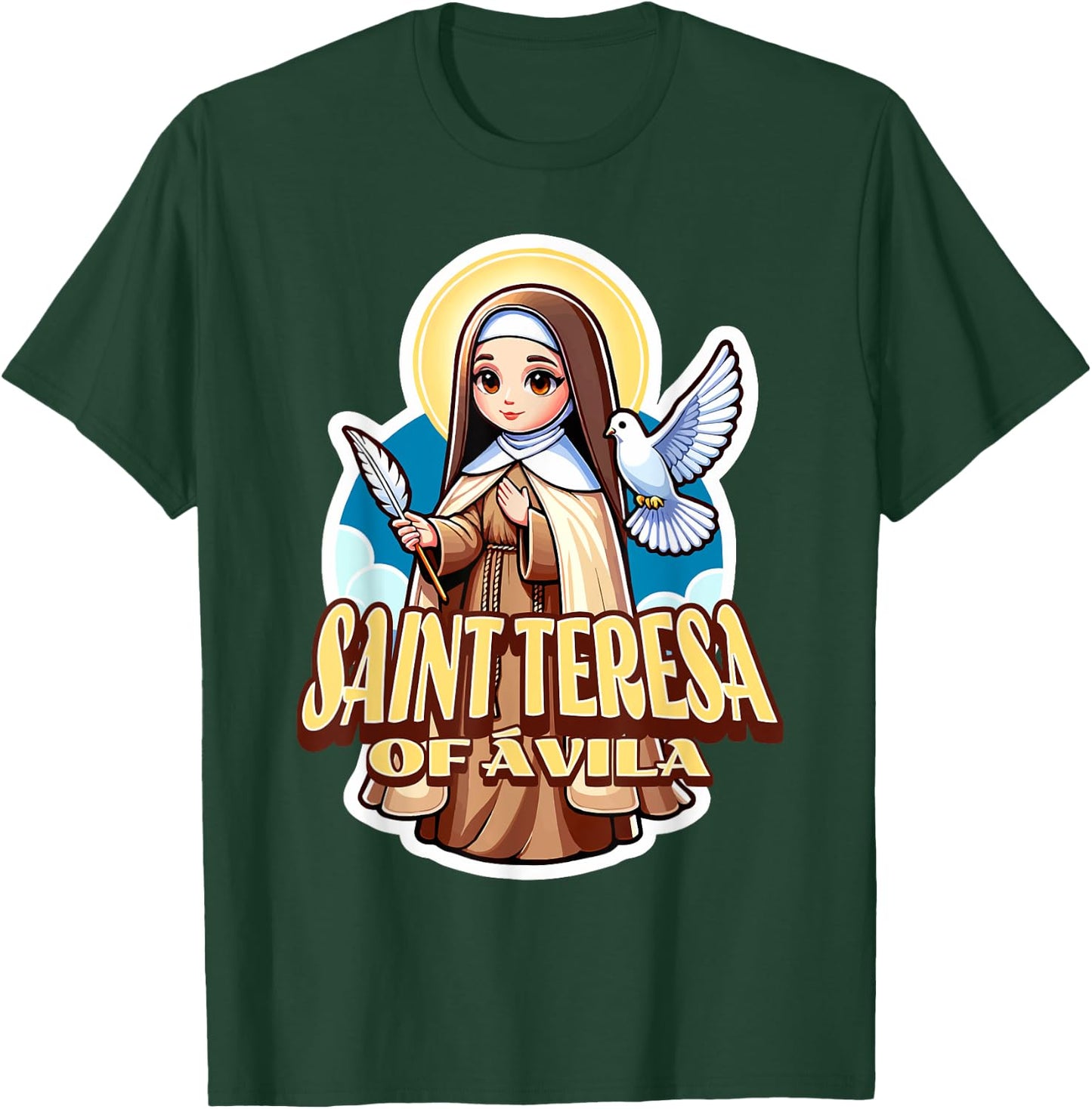 St Teresa of Avila Interior Castle Catholic Patron Saint Kid T-Shirt - T-Shirt | Forest