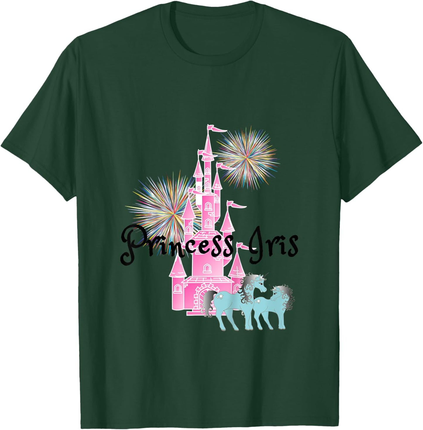 Kids Princess Iris Name Girls Personalized Custom T-Shirt - T-Shirt | Forest