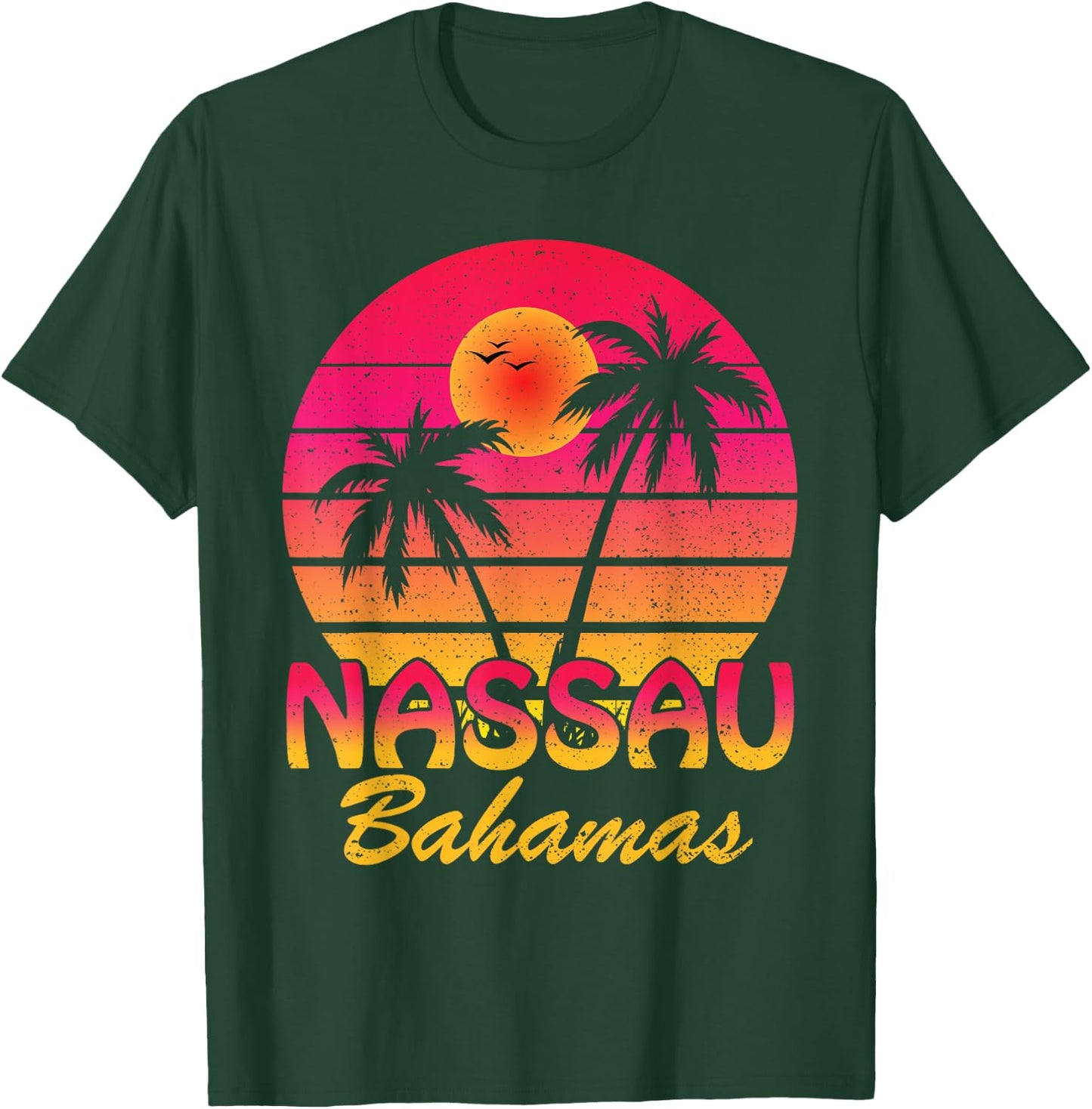 Nassau Bahamas Beach Retro Summer Vibes Family Vacation T-Shirt - T-Shirt | Forest