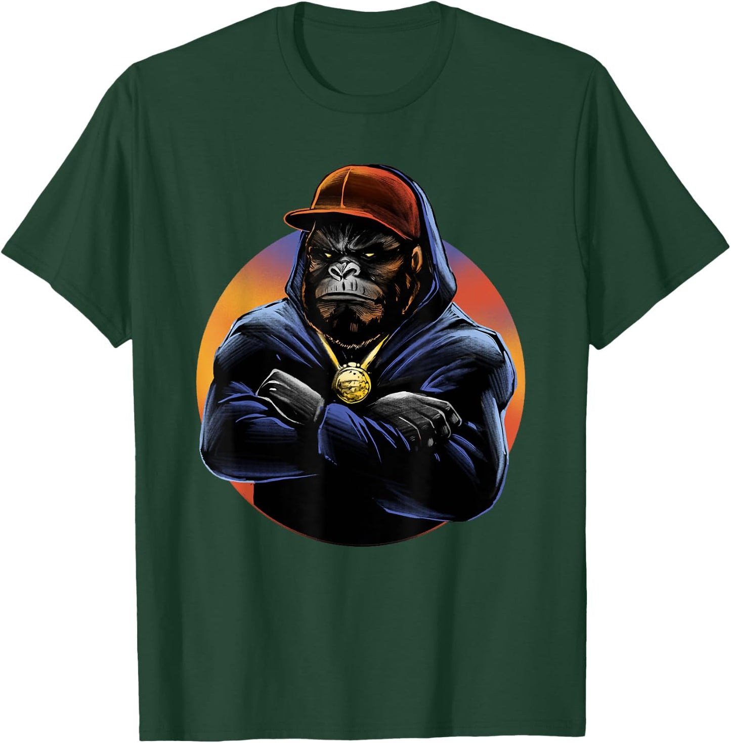 Hip Hop Orangutan street life Monkey Graphic T-Shirt - T-Shirt | Forest