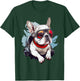 White Frenchie as a Pilot White French Bulldog Pilot T-Shirt - T-Shirt | Forest