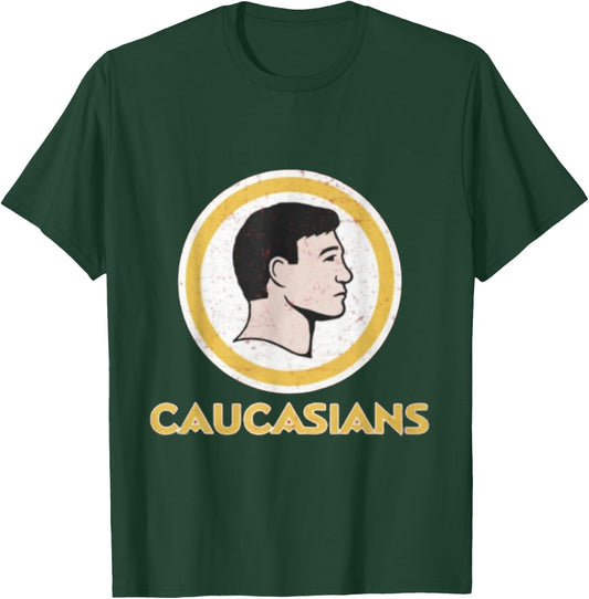 Caucasians Funny Football Washington Team Design T-Shirt - T-Shirt | Forest