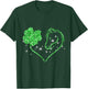 Shamrock Heart Horse Clover St Patricks Day Women Girls T-Shirt - T-Shirt | Forest