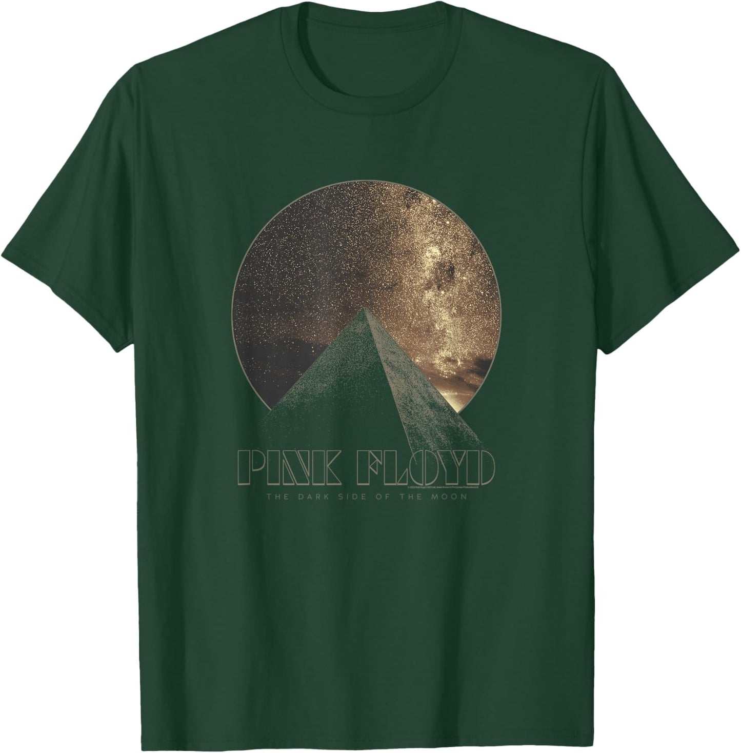 Pink Floyd The Dark Side of the Moon Pyramid Circle T-Shirt - T-Shirt | Forest