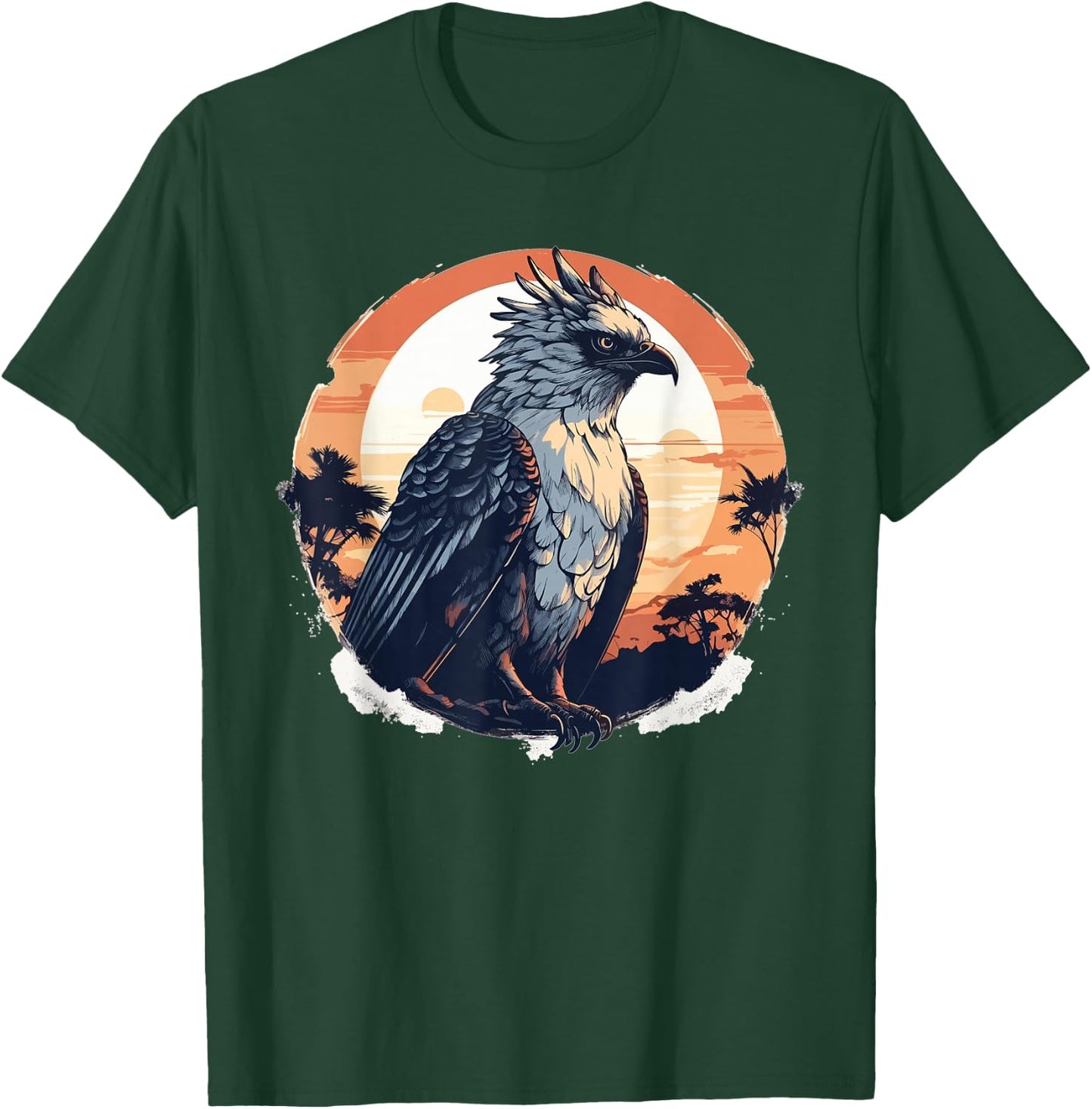 Harpy Eagle - VINTAGE Illustration Graphic T-Shirt - T-Shirt | Forest
