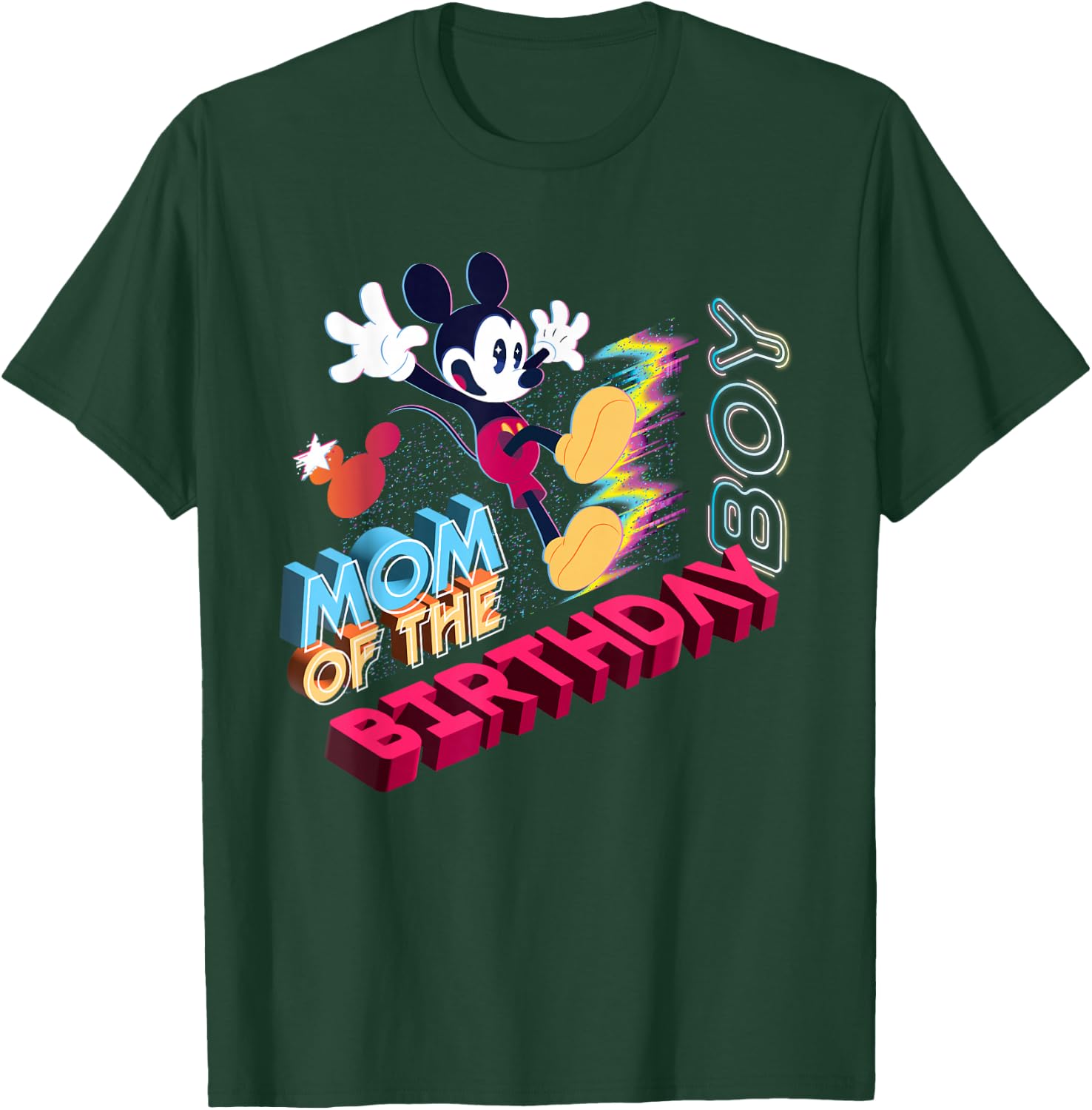 Disney Mickey Mouse Family Star Mom of The Birthday Boy T-Shirt - T-Shirt | Forest