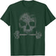 Weightlifting weights and skull fitness gym bodybuilder T-Shirt - T-Shirt | Forest