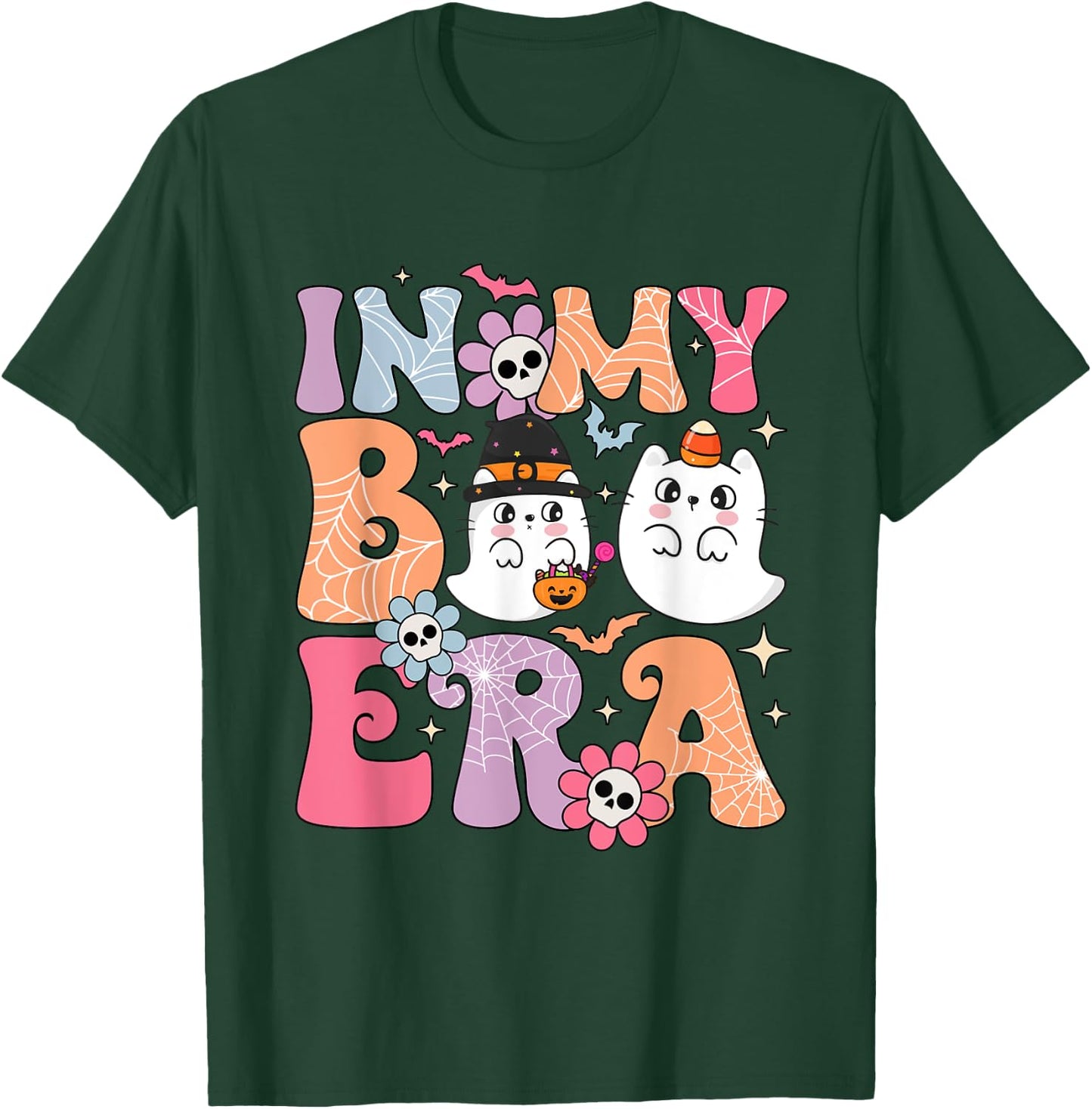 In My Boo Era Retro Cute Little Ghost Boo Halloween Costume T-Shirt - T-Shirt | Forest