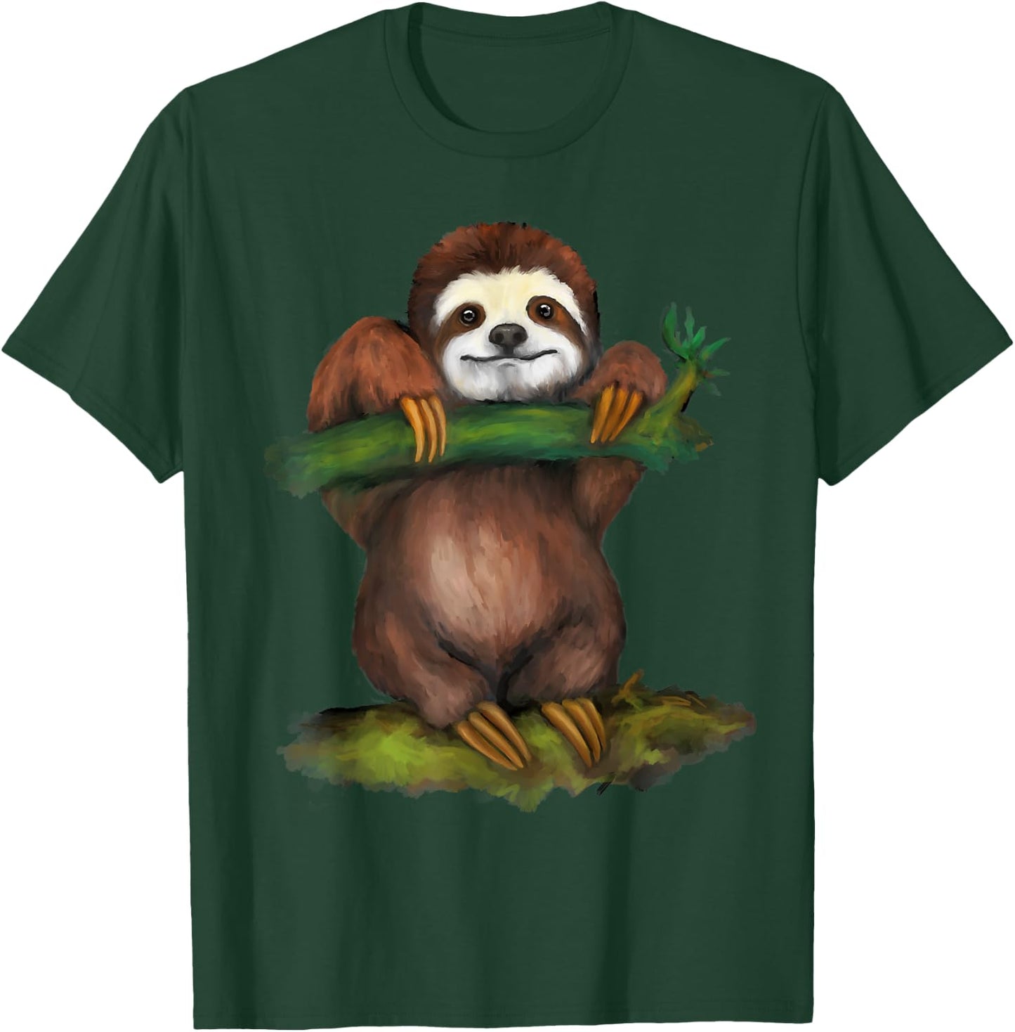 Sloth Art Funny Arboreal Animal Lovers Outfit Men Women Kids T-Shirt - T-Shirt | Forest