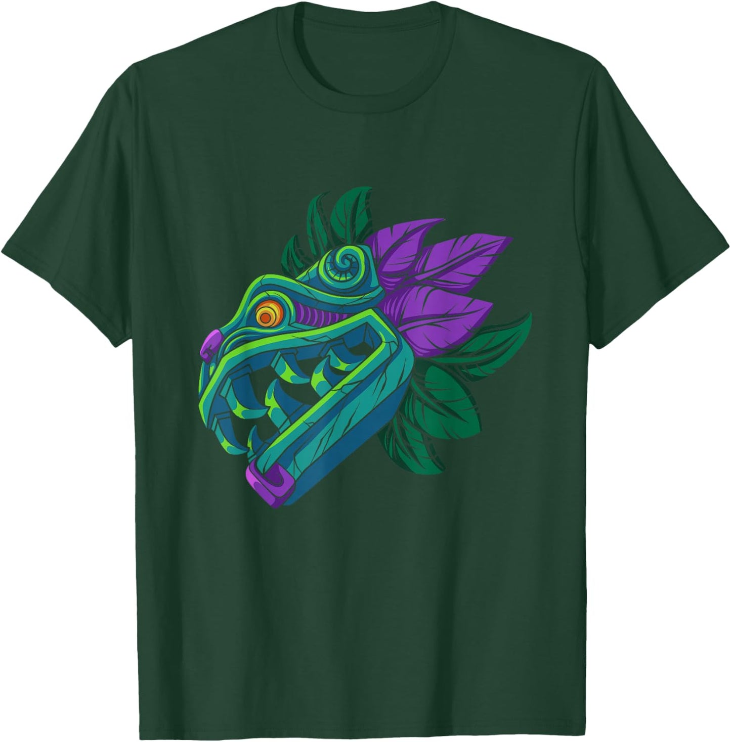 Quetzalcoatl Mayan God Aztec Dragon Serpent Mexico Mythology T-Shirt - T-Shirt | Forest