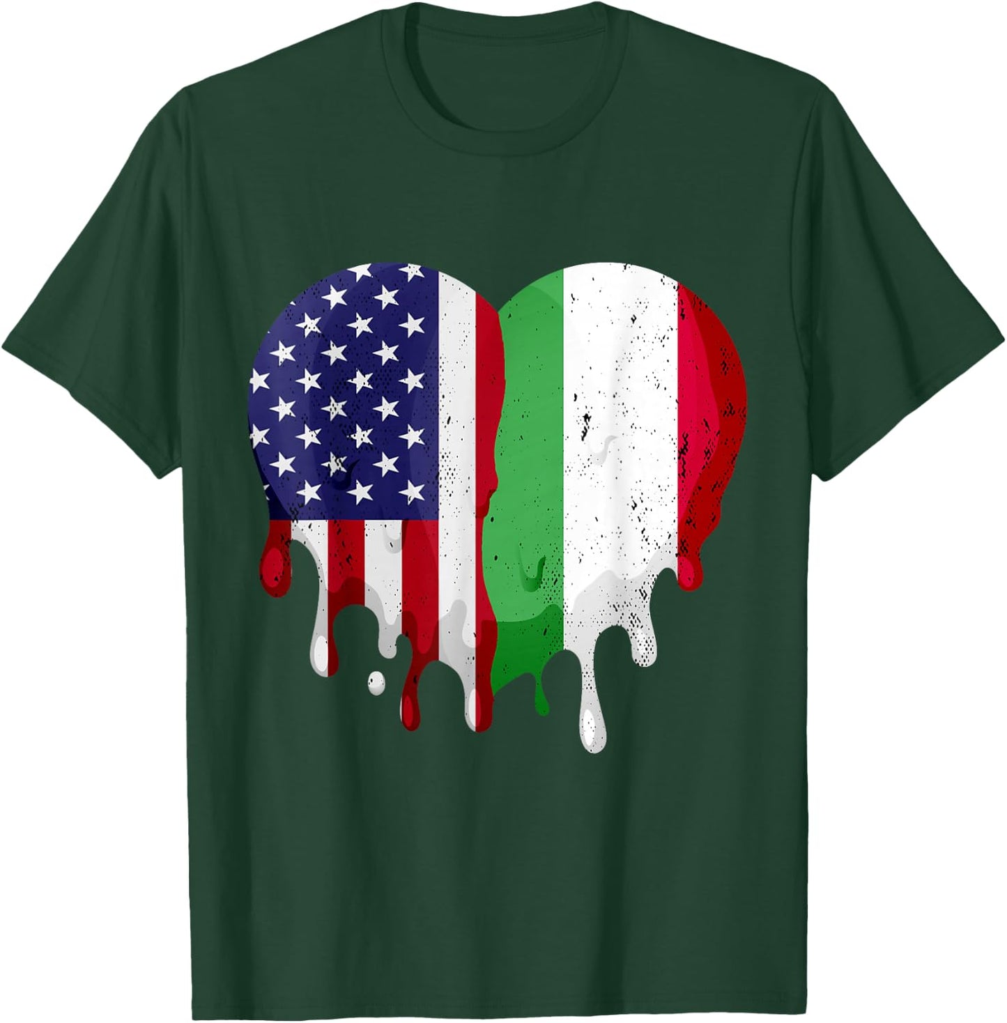 American Hungarian Heritage Month Hungary Flag Heart T-Shirt - T-Shirt | Forest
