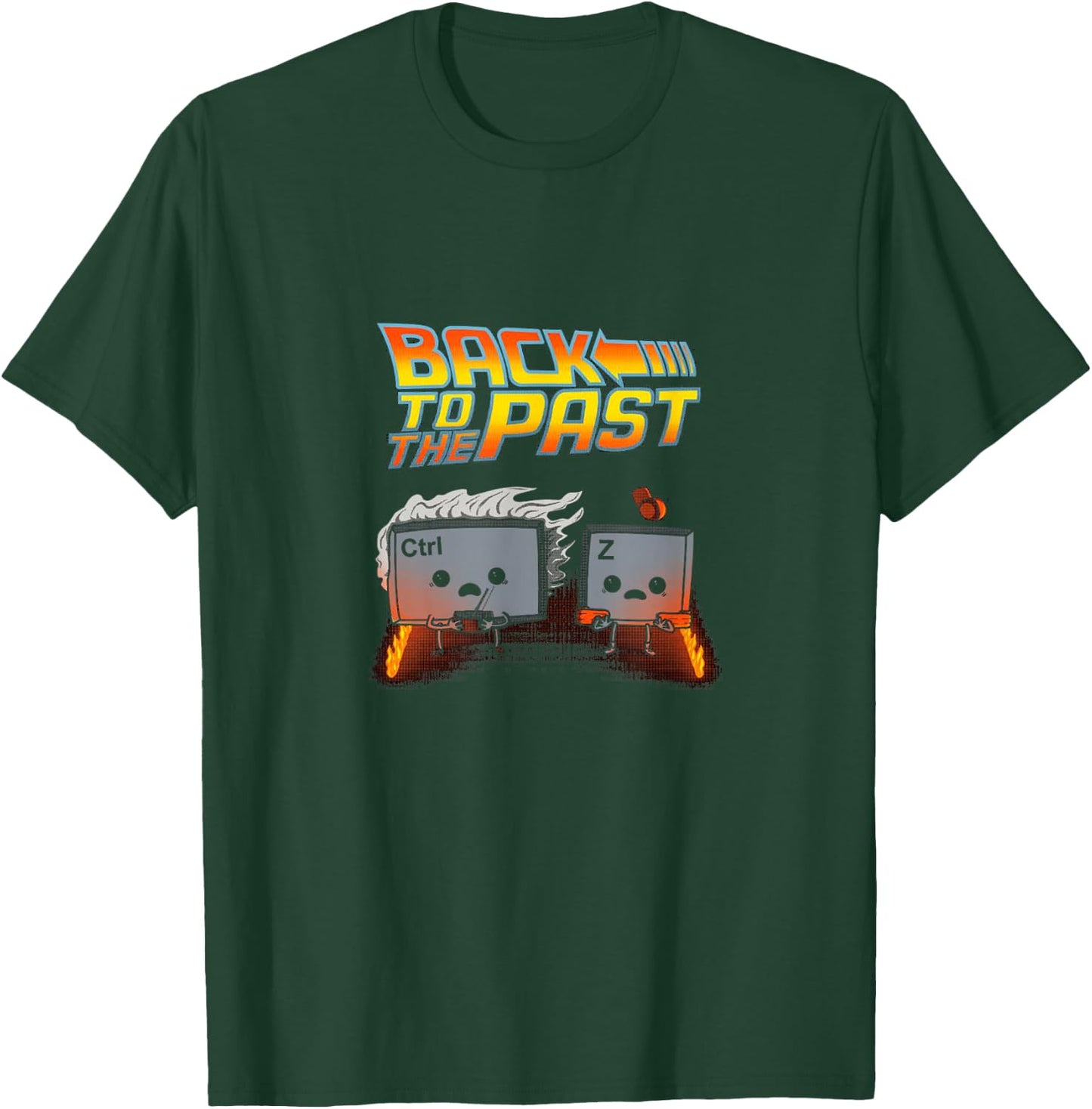 Back To The Past Undo Ctrl Z Geek Developers Funny Gift T-Shirt - T-Shirt | Forest