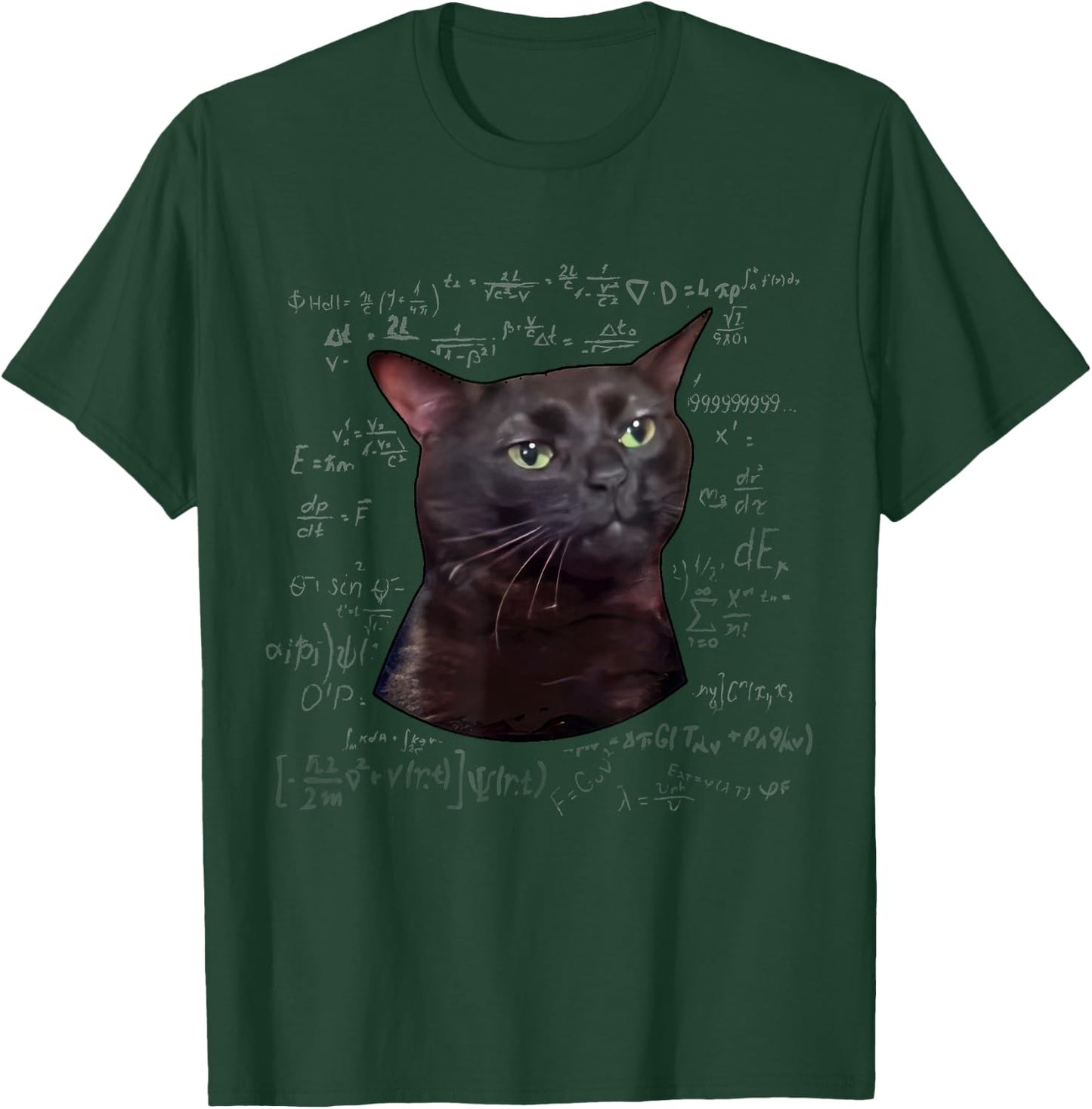 Funny Cat Zoning Out For Cat Day Or Halloween Men Women T-Shirt - T-Shirt | Forest