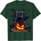 Cat With Pumpkin Halloween Bat Vintage Costume T-Shirt - T-Shirt | Forest