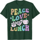 Vintage PEACE LOVE LUNCH LADY Retro Cafeteria Groovy Crew T-Shirt - T-Shirt | Forest