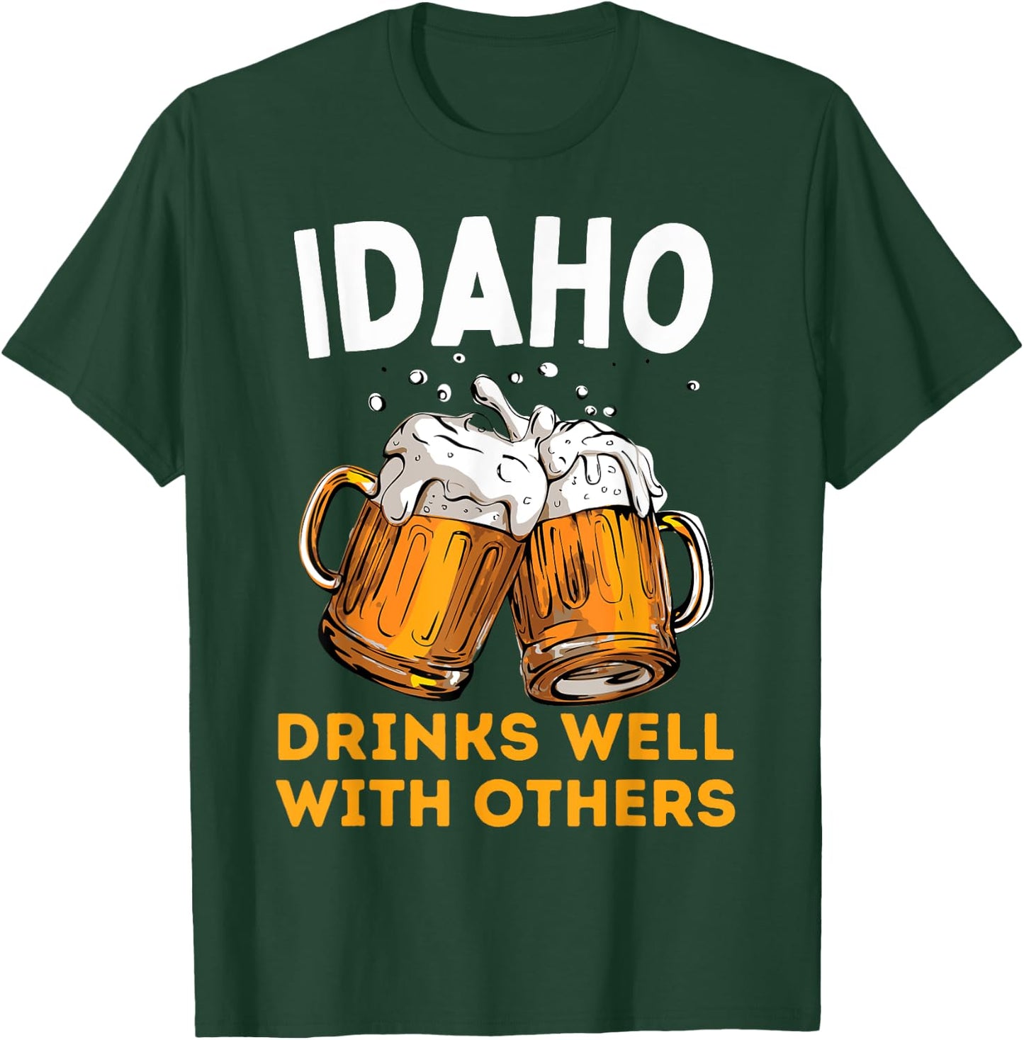 Idaho Drink Local Beer Drinking Micro Brew Craft Brewing T-Shirt - T-Shirt | Forest