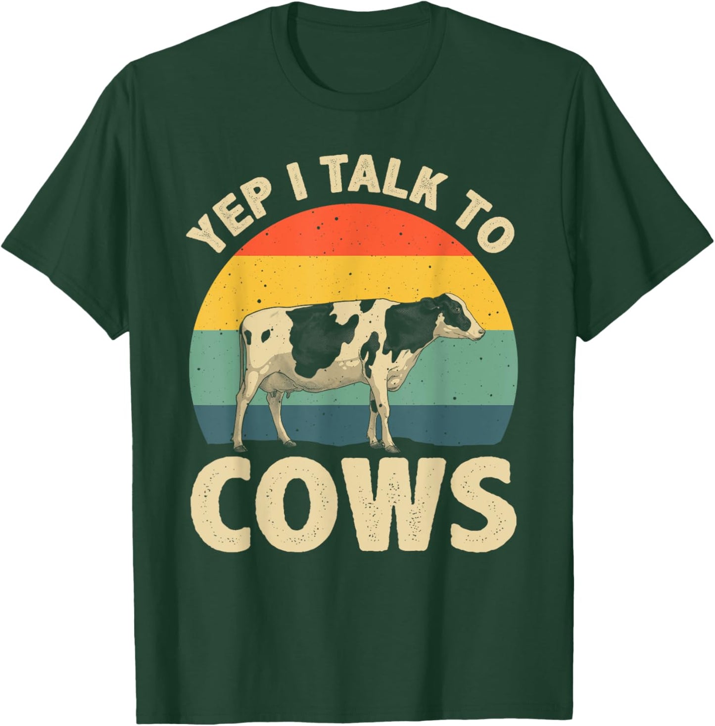 Cool Cow Design Women Dairy Farmer Farming Cow Lover T-Shirt - T-Shirt | Forest