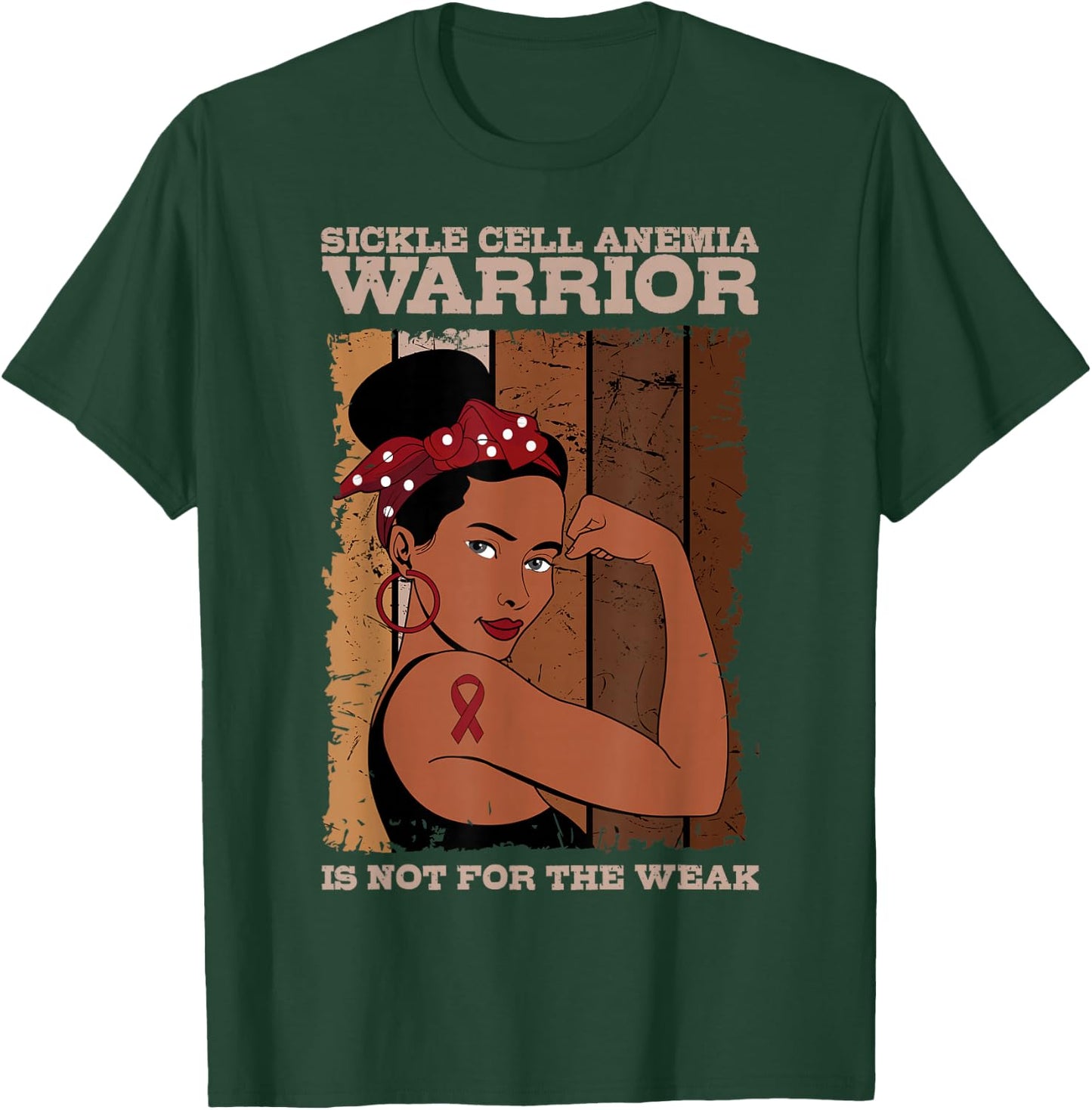 Sickle Cell Disease Warrior Awareness Blood SCD T-Shirt - T-Shirt | Forest