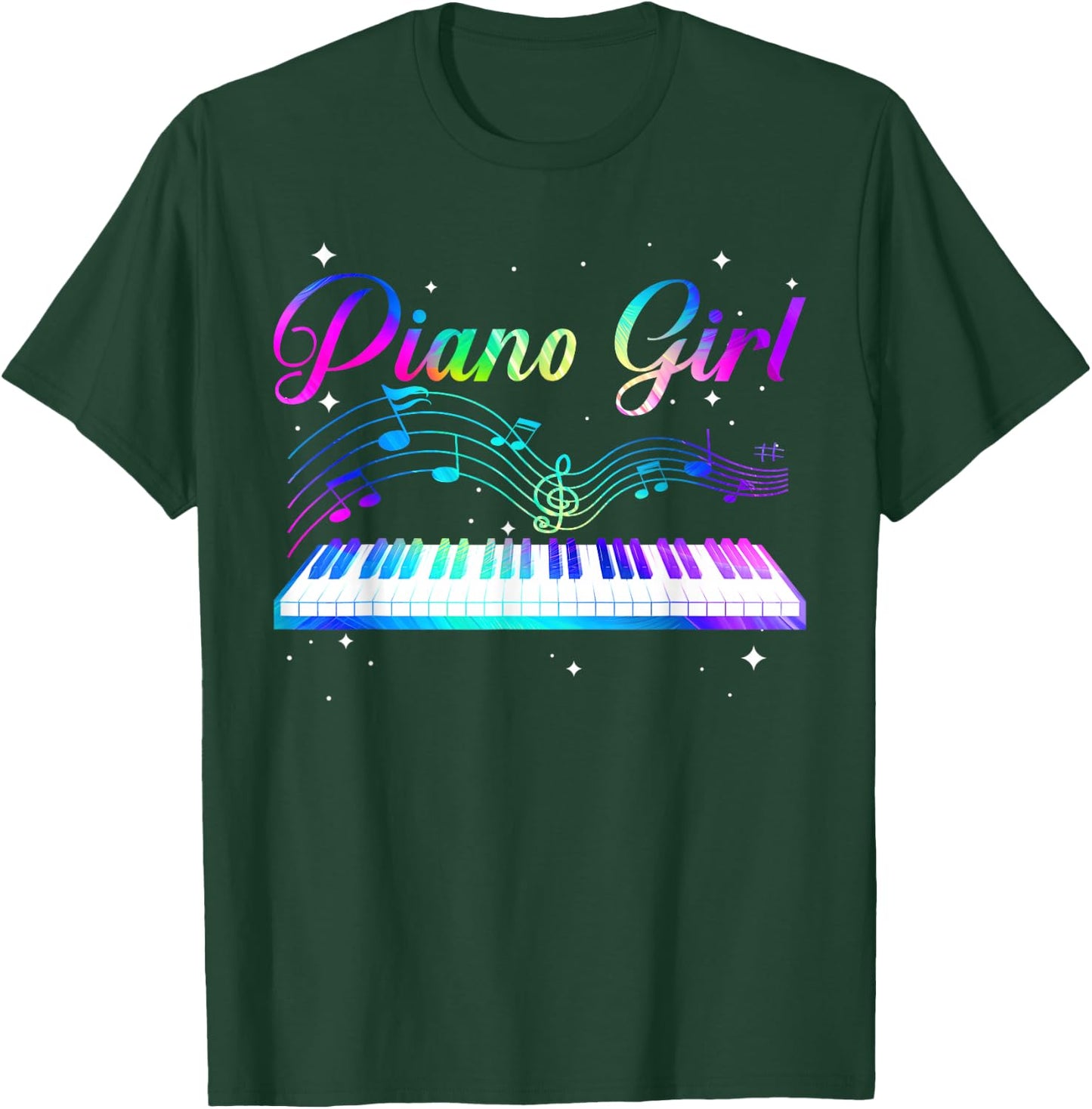Funny Piano Art for Girls Women Musical Themed Piano Players T-Shirt - T-Shirt | Forest