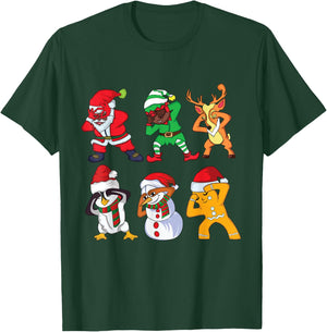 Christmas African American Santa and Friends Griddy Dance T-Shirt - T-Shirt | Forest