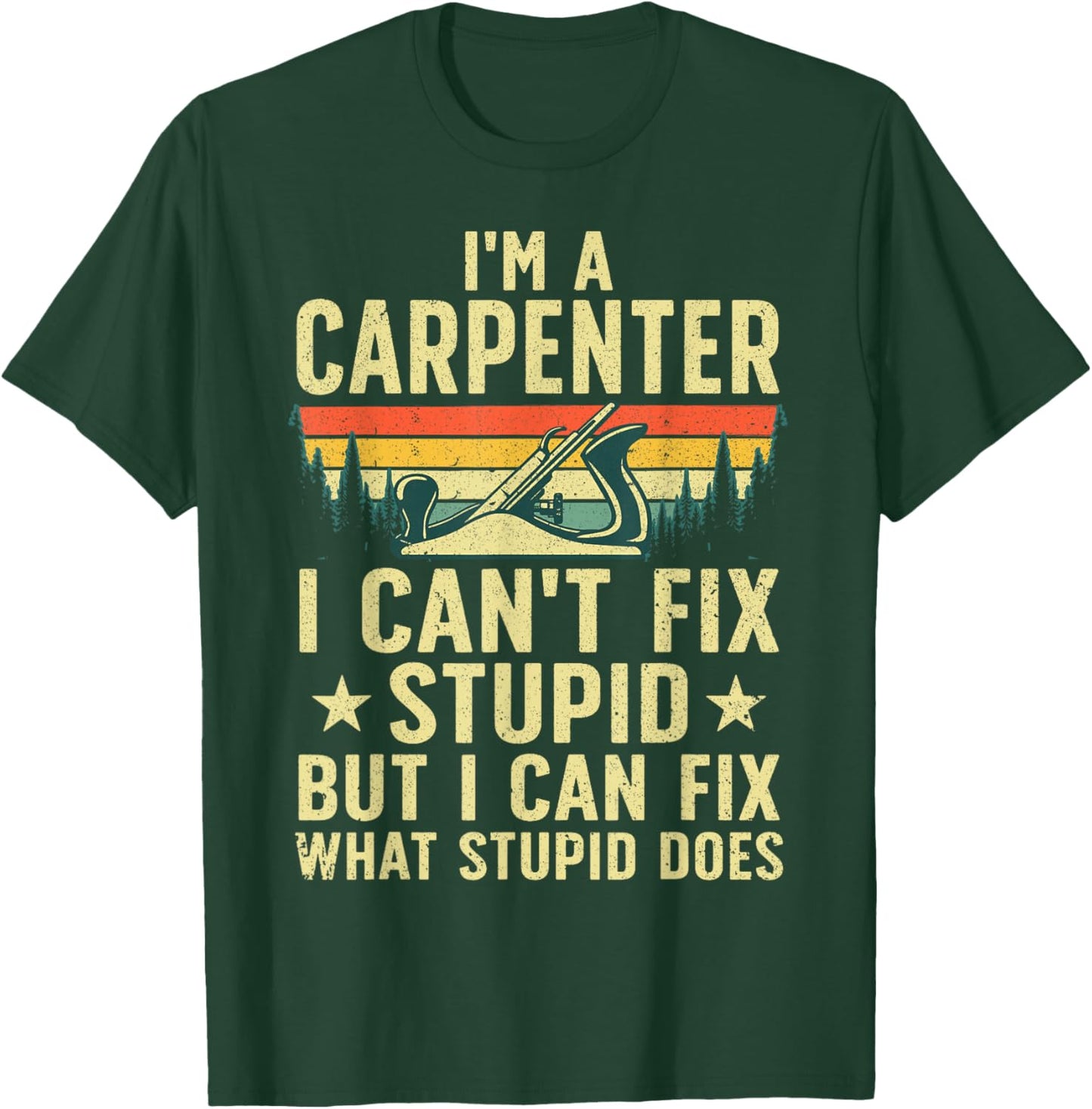 Cool Carpenter Art Women Carpentry Tool Woodworker T-Shirt - T-Shirt | Forest