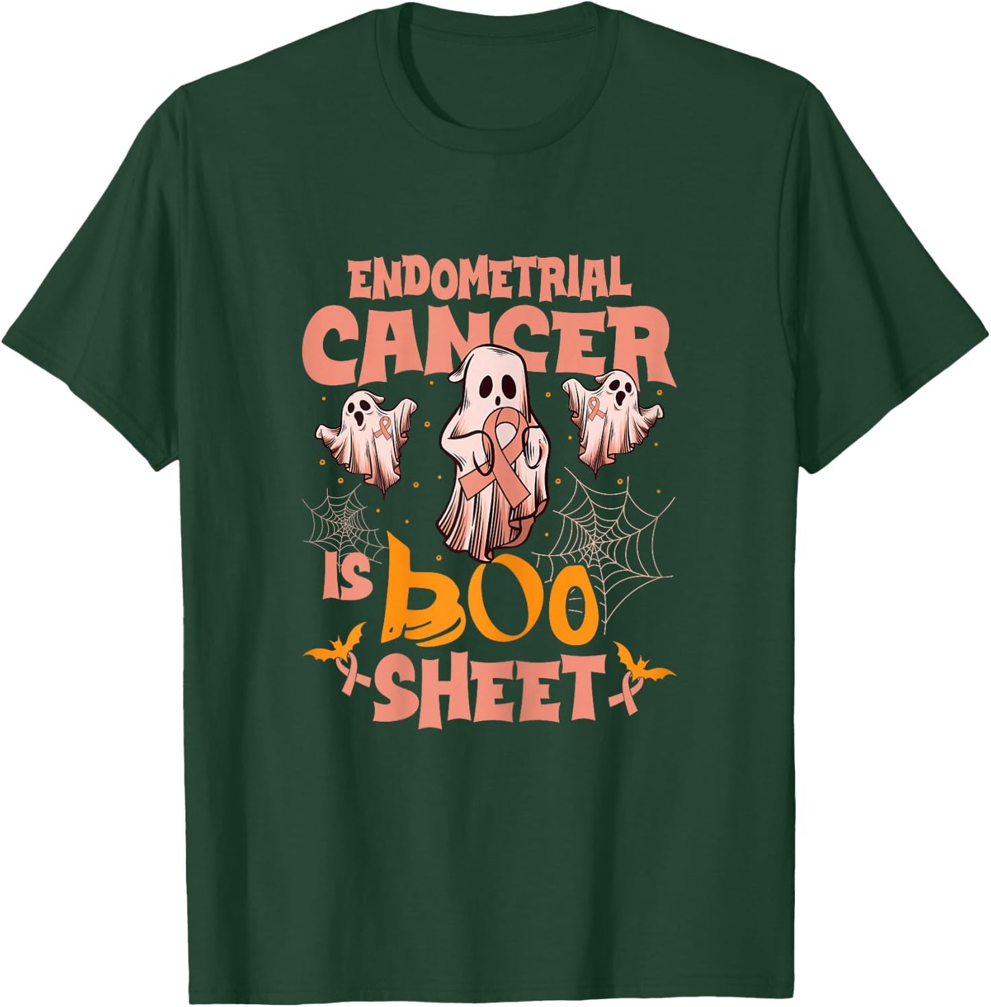 Endometrial cancer Is Boo Sheet Ghost Halloween Costume T-Shirt - T-Shirt | Forest