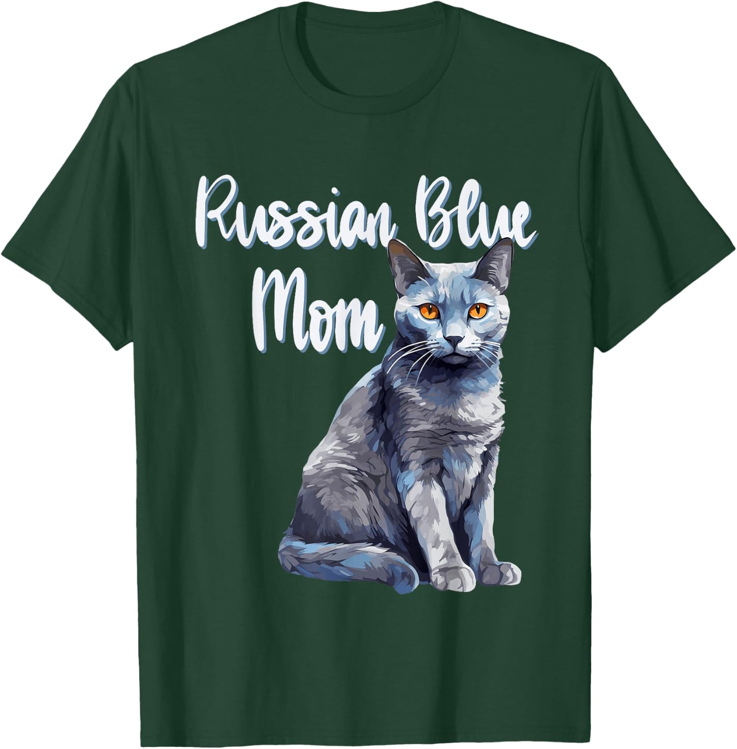 Russian Blue Cats Mum Cat Mom Pet Friend Men Women T-Shirt - T-Shirt | Forest