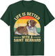 Cute Saint Bernard Design Women Saint Bernard Dog T-Shirt - T-Shirt | Forest
