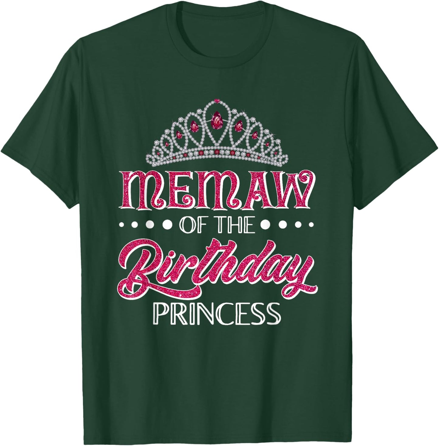 Memaw Of The Birthday Princess Girls Party Matching T-Shirt - T-Shirt | Forest