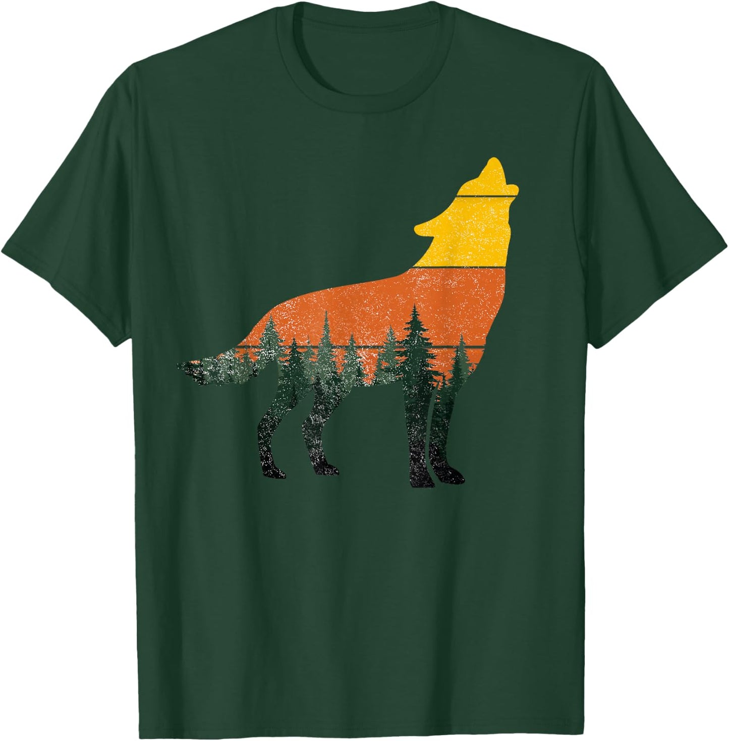 Wolf Outdoor Forest Nature Wildlife Animal Vintage Retro T-Shirt - T-Shirt | Forest