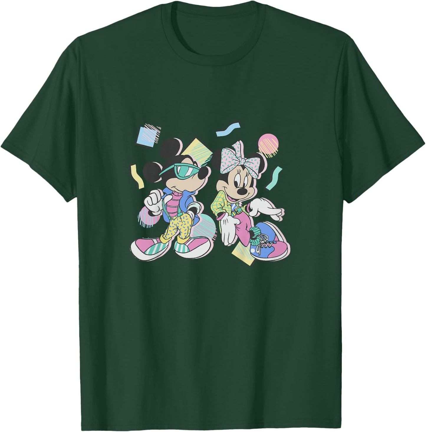 Kids Disney Mickey and Friends Mickey & Minnie Retro 80's Youth T-Shirt - T-Shirt | Forest