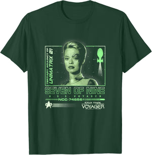 Star Trek: Voyager Seven of Nine Neon Starfleet Portrait T-Shirt - T-Shirt | Forest