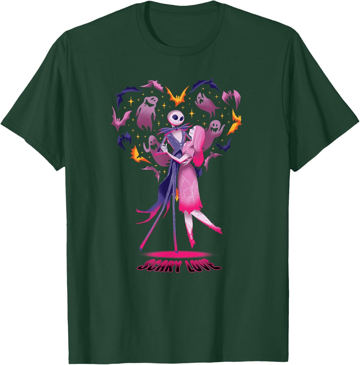 Disney The Nightmare Before Christmas Jack Sally Scary Love T-Shirt - T-Shirt | Forest
