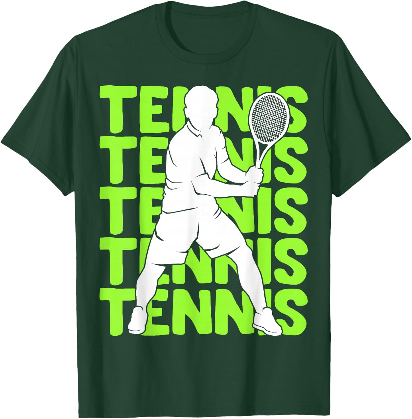 Tennis Youth Men Boys Kids T-Shirt - T-Shirt | Forest