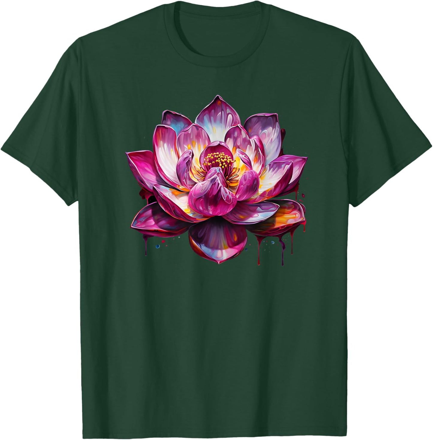 Colorful Lotus Funny Graffiti Trendy Cute Flower Fashion T-Shirt - T-Shirt | Forest