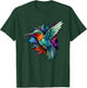 Colorful Hummingbird Art Tie-Dye Bird Watching T-Shirt - T-Shirt | Forest