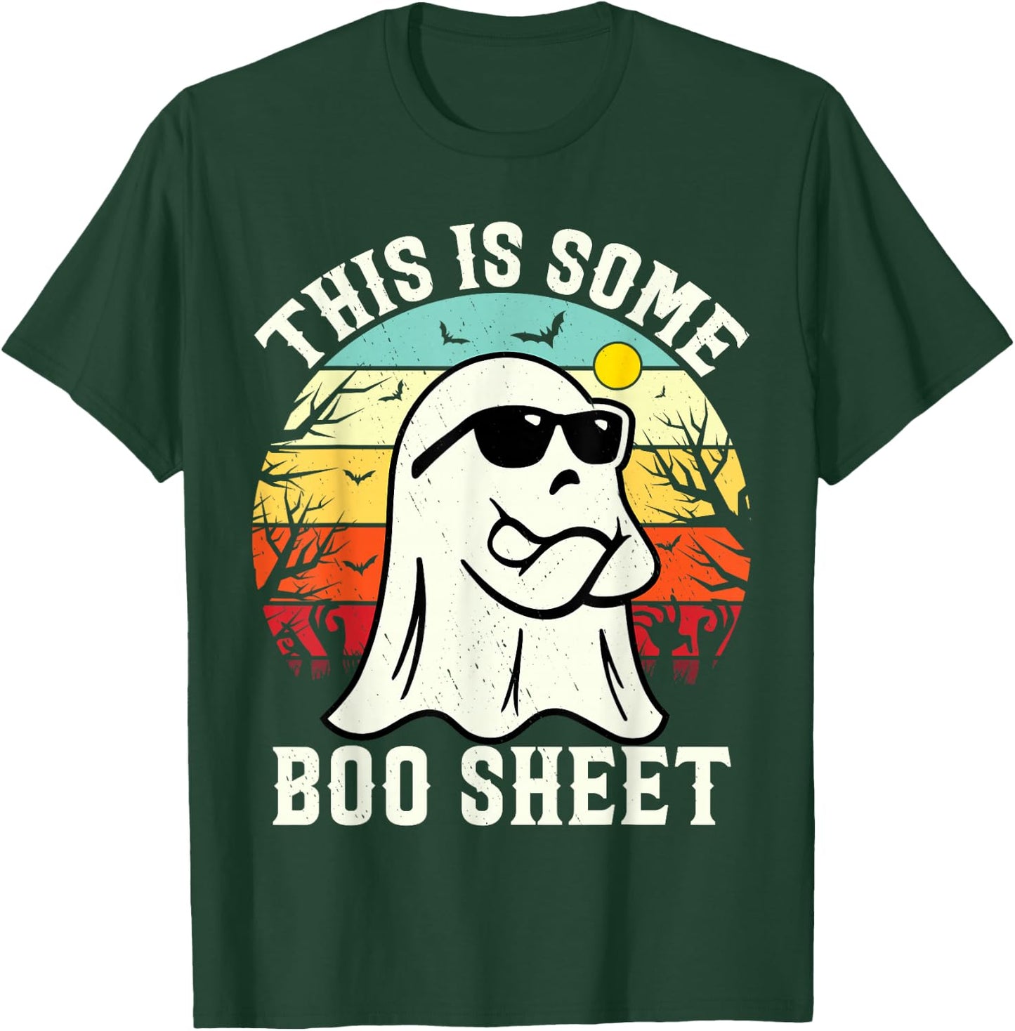 This Is Some Boo Sheet Ghost Retro Halloween Funny Halloween T-Shirt - T-Shirt | Forest