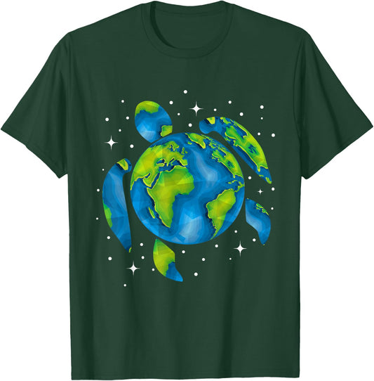 Earth Day 2027 Restore Recycle Sea Turtle Save the Planet T-Shirt - T-Shirt | Forest