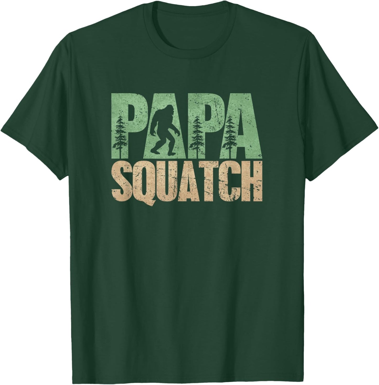 Bigfoot Papa Daddy Dad Sasquatch Yeti Adventure Men T-Shirt - T-Shirt | Forest