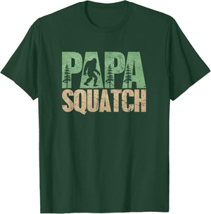 Bigfoot Papa Daddy Dad Sasquatch Yeti Adventure Men T-Shirt - T-Shirt | Forest
