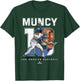 Number and Portrait Max Muncy Los Angeles MLBPA T-Shirt - T-Shirt | Forest