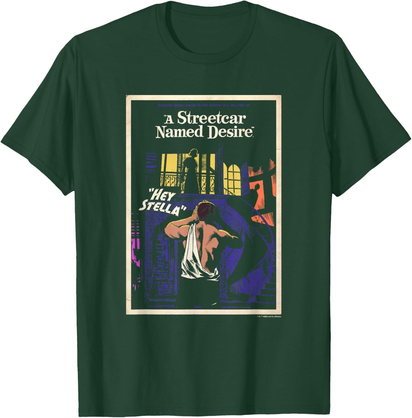 WB100 A Streetcar Named Desire Hey Stella Book Cover T-Shirt - T-Shirt | Forest