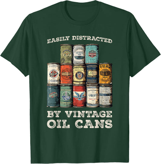 Vintage Oil Can Petroliana Classic Auto Repair T-Shirt - T-Shirt | Forest