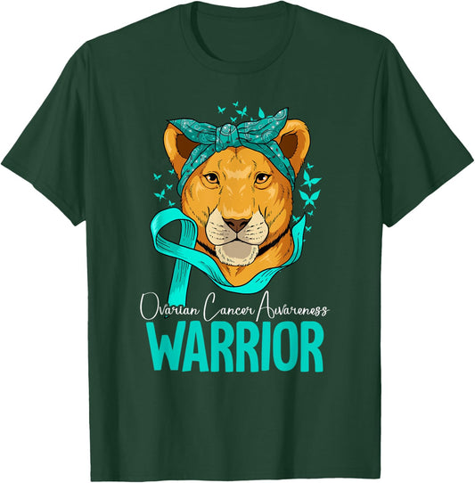 Ovarian Cancer Awareness by Ovarian Cancer Awareness Gift - -Adults, Black, Small, Short Sleeve, Classic Fit T-Shirt - T-Shirt | Forest