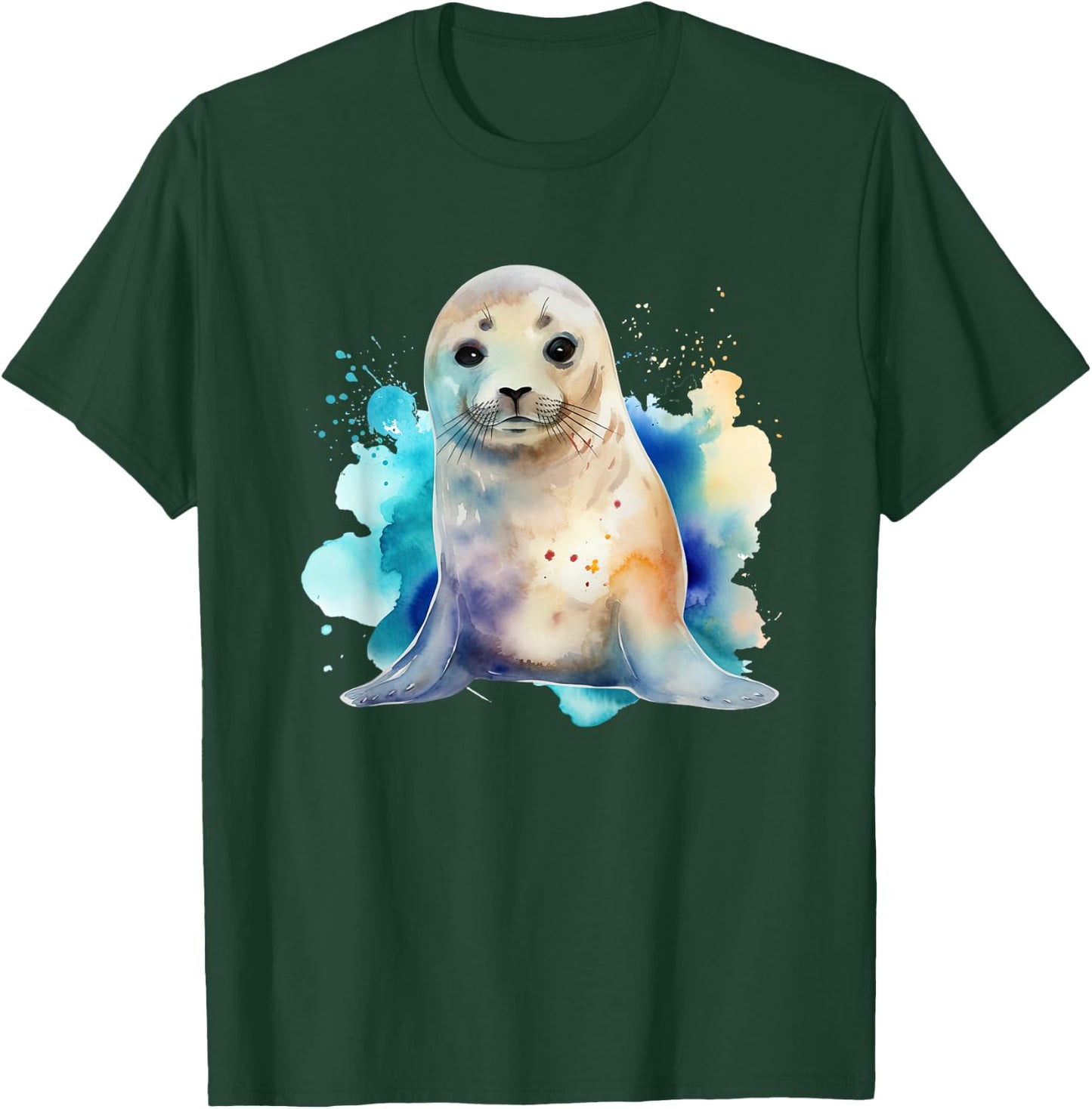 Seal Watercolor Sea Lion T-Shirt - T-Shirt | Forest