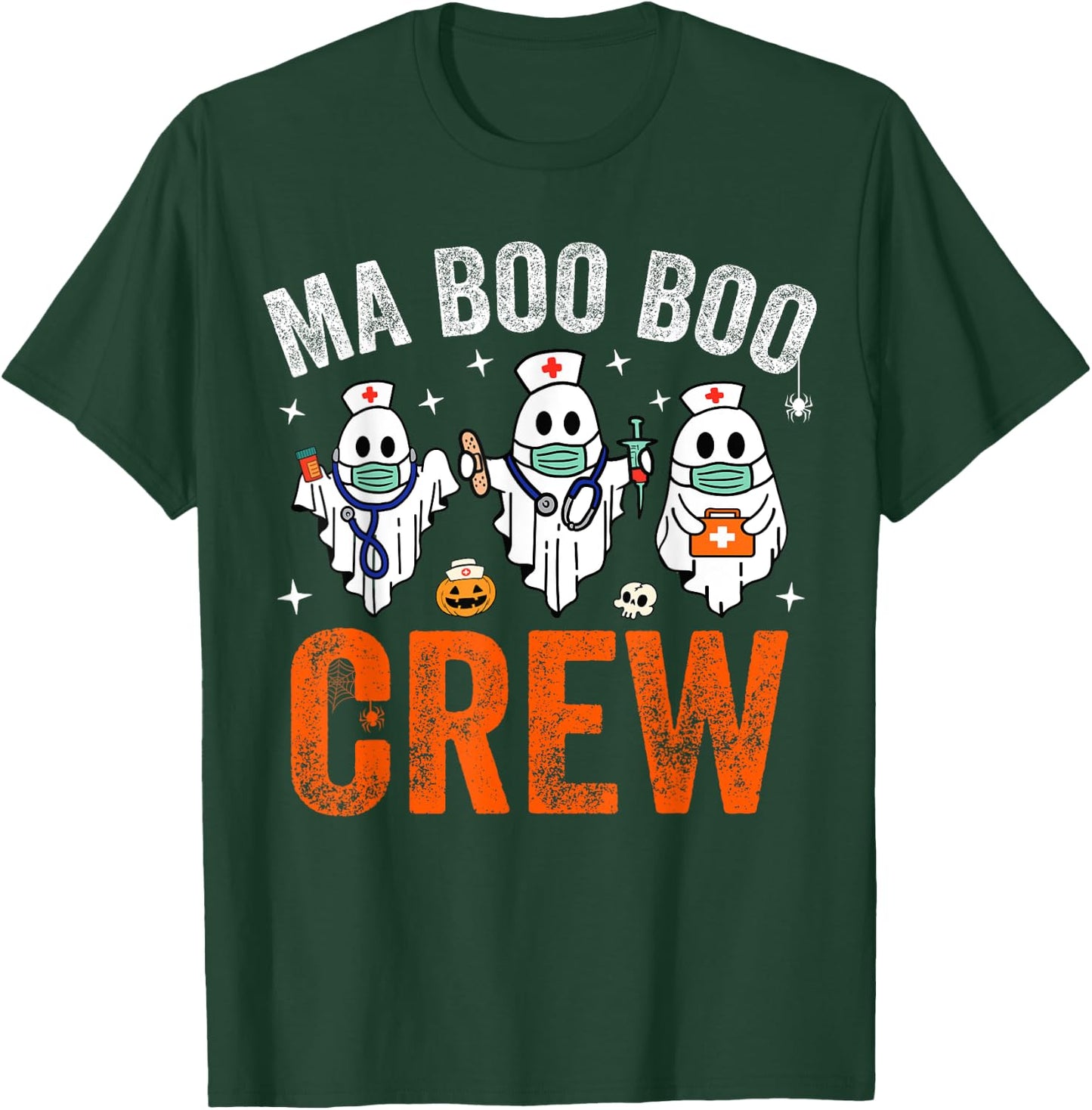Medical Assistant Crew Funny Halloween MA RN Ghost Costume T-Shirt - T-Shirt | Forest