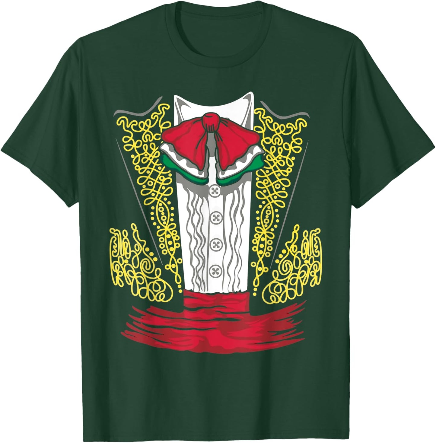 Mariachi Charro Mexican Costume For Dia de los Muertos T-Shirt - T-Shirt | Forest
