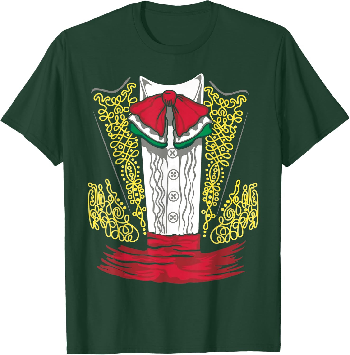 Mariachi Charro Mexican Costume For Dia de los Muertos T-Shirt - T-Shirt | Forest